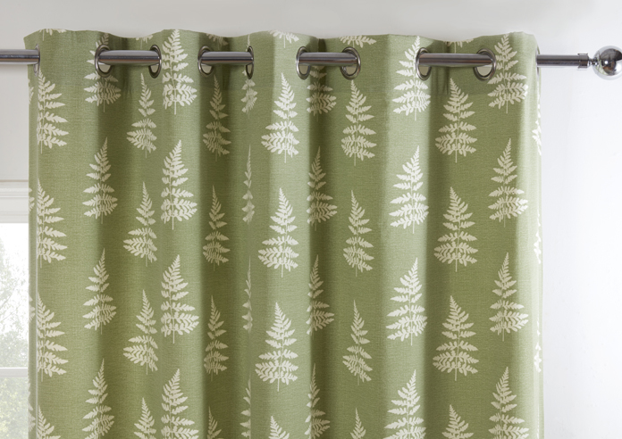 Esher Eyelet, Green - Ready Made Curtains - Image 9